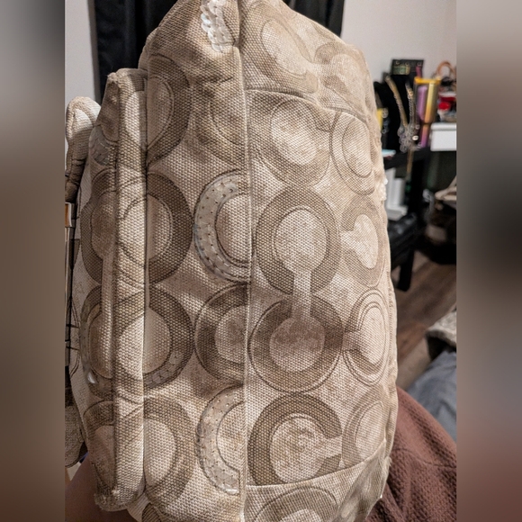 Coach Kristin Op art Sequin Stachel Shoulder Bag - Picture 3 of 16